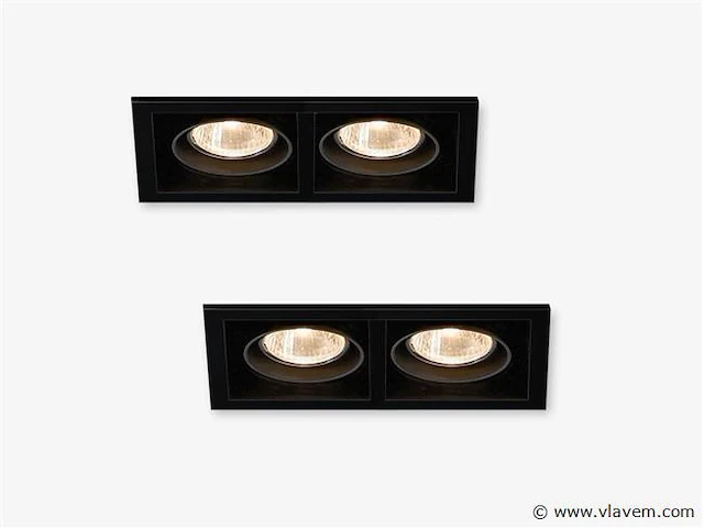 16 x gt square 2.0 design inbouwspots zwart - afbeelding 1 van  10