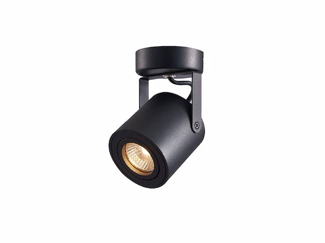 16 x gu10 opbouwspot armatuur cilinder zand zwart draaibaar - afbeelding 1 van  3