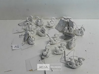 16 x hangdeco zwaan met engel op de rug 5 cm - afbeelding 1 van  3