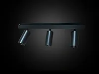 16 x opbouw armatuur met gu10 fitting - 3 draaibare spots zwart - afbeelding 3 van  5