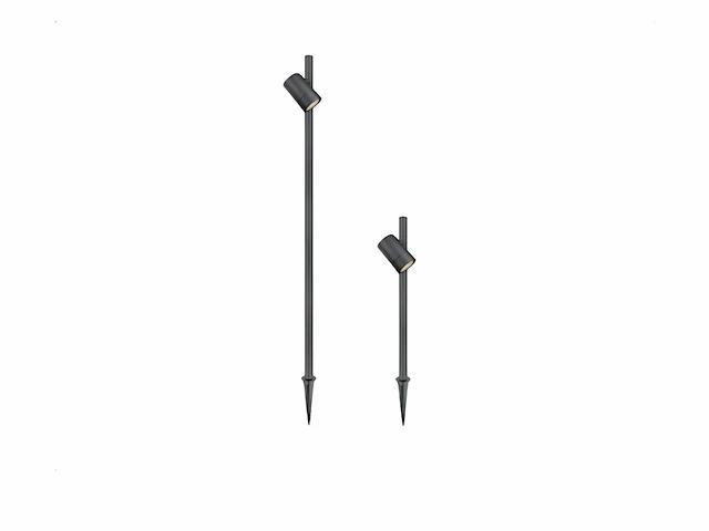 16 x prikspot tuinlamp gu10 fitting 60cm zwart draaibaar waterdicht - afbeelding 3 van  7