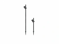 16 x prikspot tuinlamp gu10 fitting 60cm zwart draaibaar waterdicht - afbeelding 3 van  7
