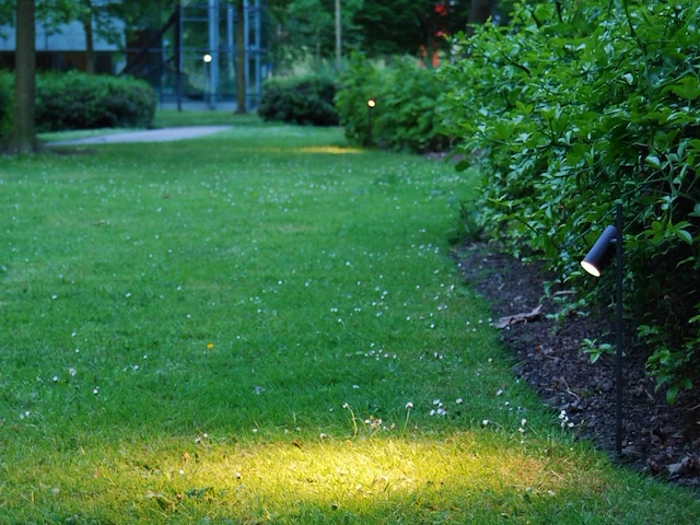 16 x prikspot tuinlamp gu10 fitting 60cm zwart draaibaar waterdicht - afbeelding 1 van  7