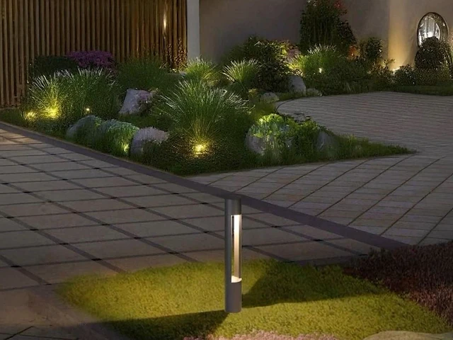 16 x staande tuinlamp 60cm gu10 fitting zwart waterdicht - afbeelding 1 van  5
