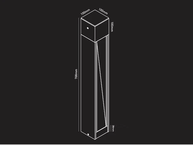 16 x staande tuinlamp 70cm gu10 fitting zwart waterdicht - afbeelding 4 van  4