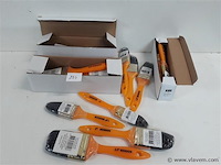 16 x verfborstel plat pvc handvat - afbeelding 1 van  2