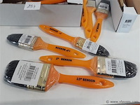 16 x verfborstel plat pvc handvat - afbeelding 2 van  2