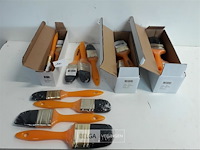 16 x verfborstel plat pvc handvat - afbeelding 1 van  3