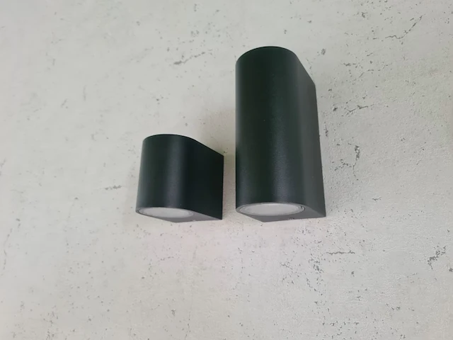 16 x wandlamp halfrond gu10 duo fitting zwart waterdicht - afbeelding 2 van  7