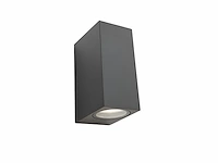 16 x wandlamp rechthoekig gu10 duo fitting zwart waterdicht - afbeelding 2 van  9