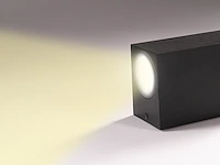16 x wandlamp rechthoekig gu10 duo fitting zwart waterdicht - afbeelding 7 van  9