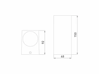 16 x wandlamp rechthoekig gu10 duo fitting zwart waterdicht - afbeelding 9 van  9