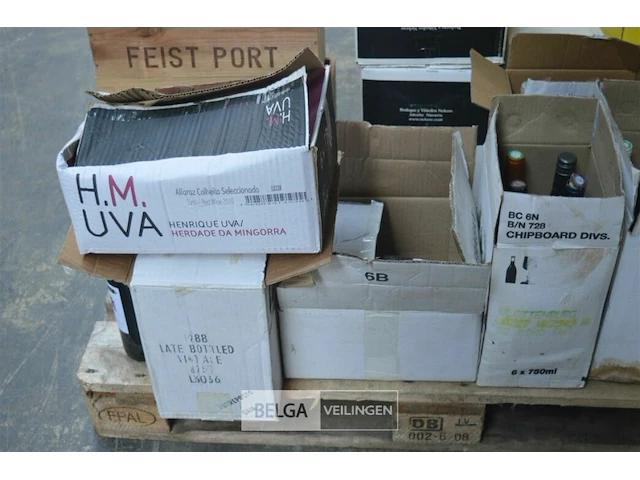 ±164 flessen inhoud pallet div soorten wijnen - afbeelding 6 van  7