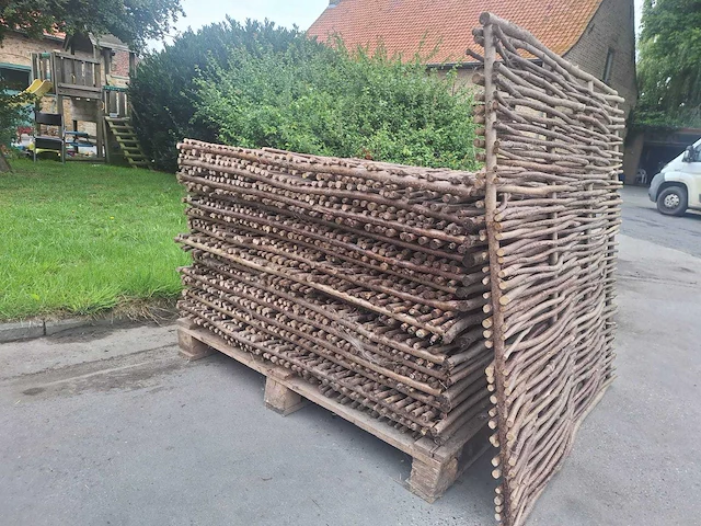 16x houten tuinomheining - afbeelding 1 van  2