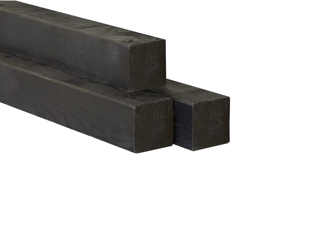 16x zwarte palen 12x12x240cm - afbeelding 1 van  1
