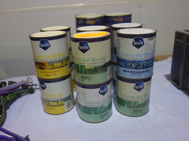 17 potten verf 0,75l (pastelkleuren) - afbeelding 1 van  2