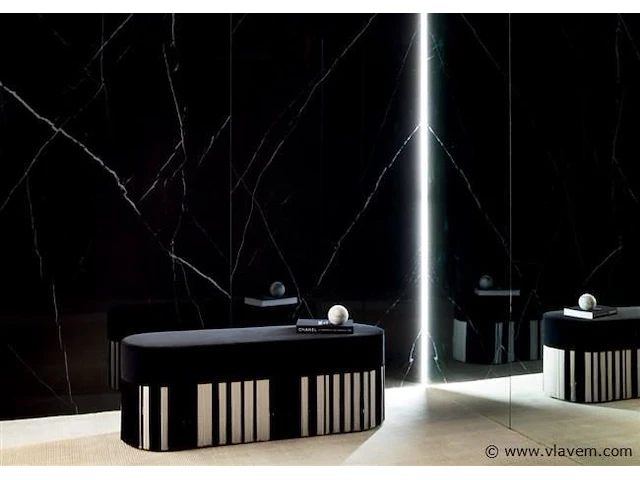 17,28m² - 60x120cm - black marquina highglossy gerectificeerd - afbeelding 1 van  2