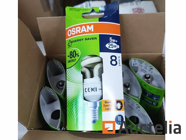 173 stuks osram lampen gloeilampen spaarlamp 5w warm wit - afbeelding 3 van  4