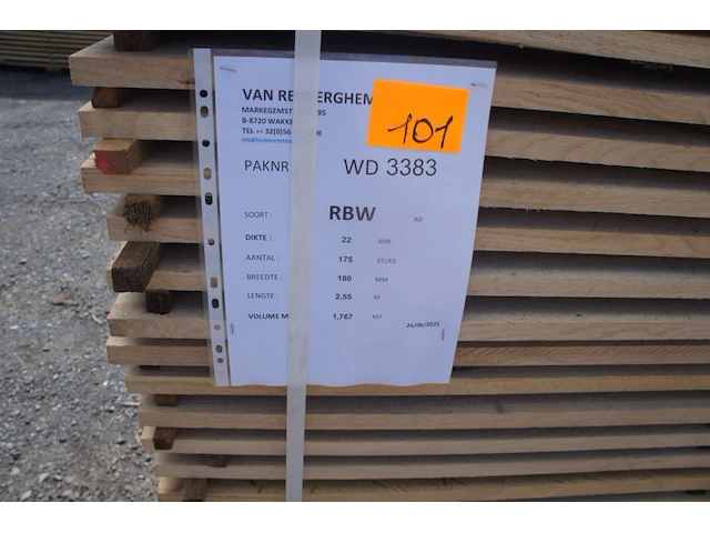 1,77 m³ eiken planken 22mm - afbeelding 2 van  4