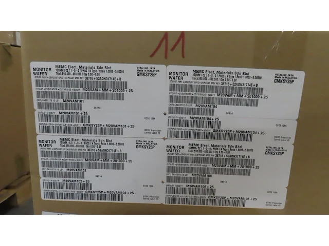 1775x wafer - 150 mm 100 phosphorus doped test silicon wafers - afbeelding 3 van  6