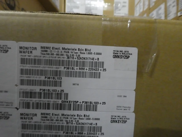 1775x wafer - 150 mm 100 phosphorus doped test silicon wafers - afbeelding 4 van  6