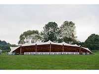 17x18,5m witte stretch tentzeil - afbeelding 1 van  4