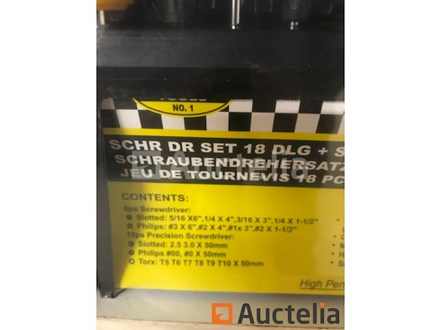 18 delige schroevendraaier set slotted, philips en torx met standaard - afbeelding 3 van  4