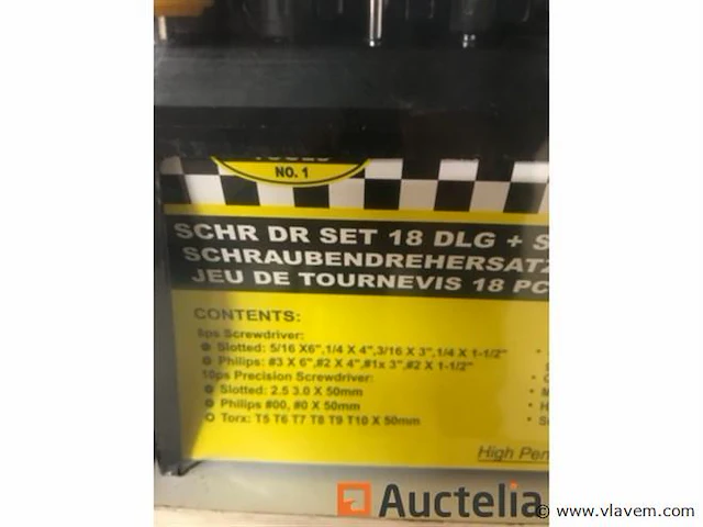18 delige schroevendraaierset slotted, philips en torx - afbeelding 2 van  2