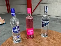 18 diverse flessen vodka eristoff, wyborowa, gorbatschow - afbeelding 1 van  7