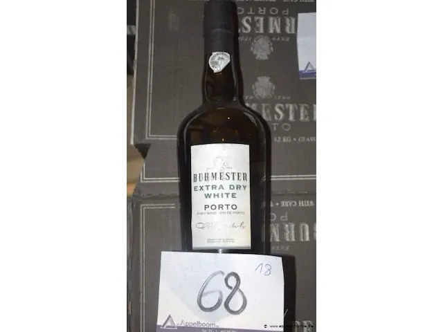 18 flessen à 75cl porto, burmester, extra dry white, 19,5% - afbeelding 1 van  2