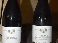 18 flessen à 75cl wijn brouilly 2004 en bourgogne 2007, hautes-côtes de nuits, maison thomas bassot, 12,5%