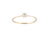 18 kt geelgouden ring met natuurlijke diamant - afbeelding 1 van  7