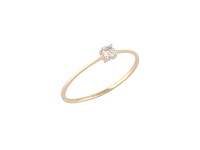 18 kt geelgouden ring met natuurlijke diamant - afbeelding 2 van  7