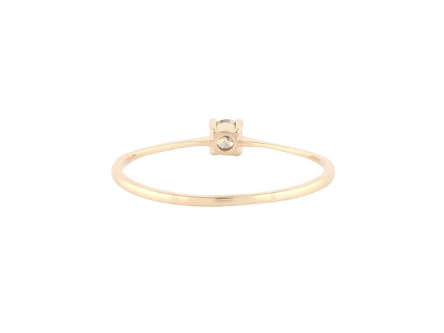 18 kt geelgouden ring met natuurlijke diamant - afbeelding 6 van  7