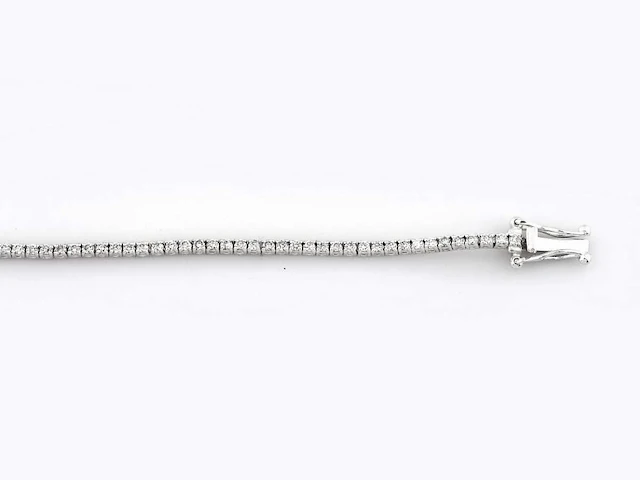 18 kt white gold bracelet with 1.06 cts lab grown diamond - afbeelding 2 van  8