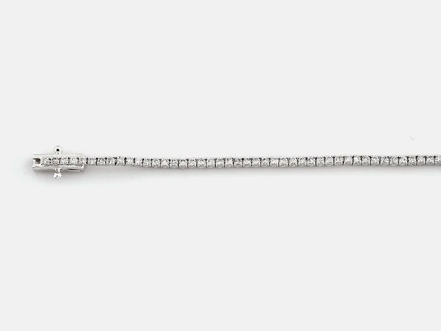 18 kt white gold bracelet with 1.06 cts lab grown diamond - afbeelding 3 van  8