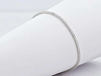 18 kt white gold bracelet with 1.06 cts lab grown diamond - afbeelding 6 van  8