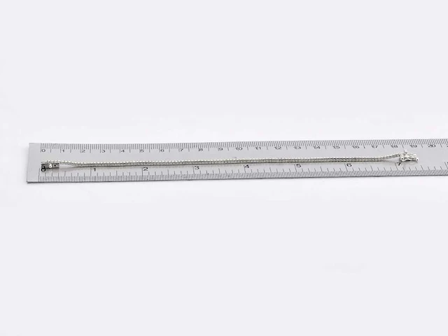 18 kt white gold bracelet with 1.06 cts lab grown diamond - afbeelding 7 van  8