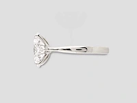 18 kt white gold ring with 2.71 cts lab grown diamond - afbeelding 6 van  7