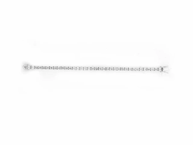 18 kt white gold tennis bracelet with 15.33 cts lab grown diamond - afbeelding 2 van  5