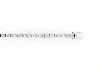 18 kt white gold tennis bracelet with 15.33 cts lab grown diamond - afbeelding 4 van  5