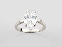 18 kt witgouden ring met 2,71 ct lab grown diamond - afbeelding 1 van  7