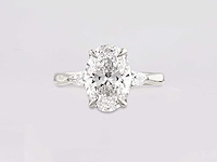 18 kt witgouden ring met 2,71 ct lab grown diamond - afbeelding 2 van  7