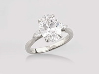 18 kt witgouden ring met 2,71 ct lab grown diamond - afbeelding 5 van  7