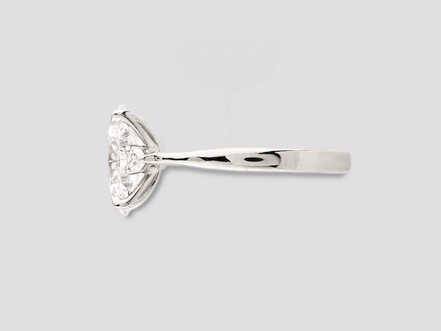 18 kt witgouden ring met 2,71 ct lab grown diamond - afbeelding 6 van  7
