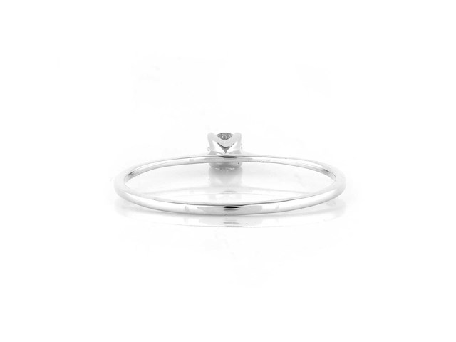 18 kt witgouden ring met natuurlijke diamant - afbeelding 5 van  7