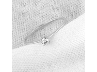 18 kt witgouden ring met natuurlijke diamant - afbeelding 7 van  7