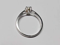 18 kt witgouden ring met solitaire natuurlijke diamant - afbeelding 5 van  11
