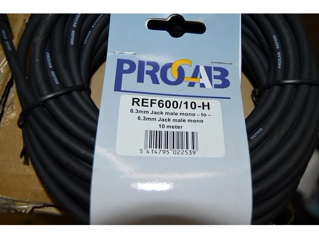 18 procab audio cable 6,3 mm jack male mono to 6,3 mm jack male mono 10 meter - afbeelding 5 van  6