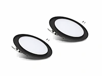 18 x gtx ultralage led inbouwspots zwart rond - afbeelding 1 van  7